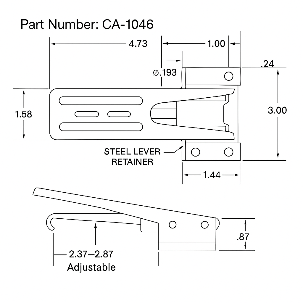 CA-1046: Adjustable Heavy-Duty Latch