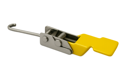CA-1175 Adjustable Over-Center Draw Latch with Yellow Vinyl Grip