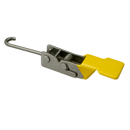 CA-1175 Adjustable Over-Center Draw Latch with Yellow Vinyl Grip