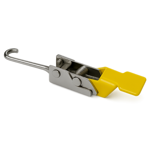 CA-1175 Adjustable Over-Center Draw Latch with Yellow Vinyl Grip