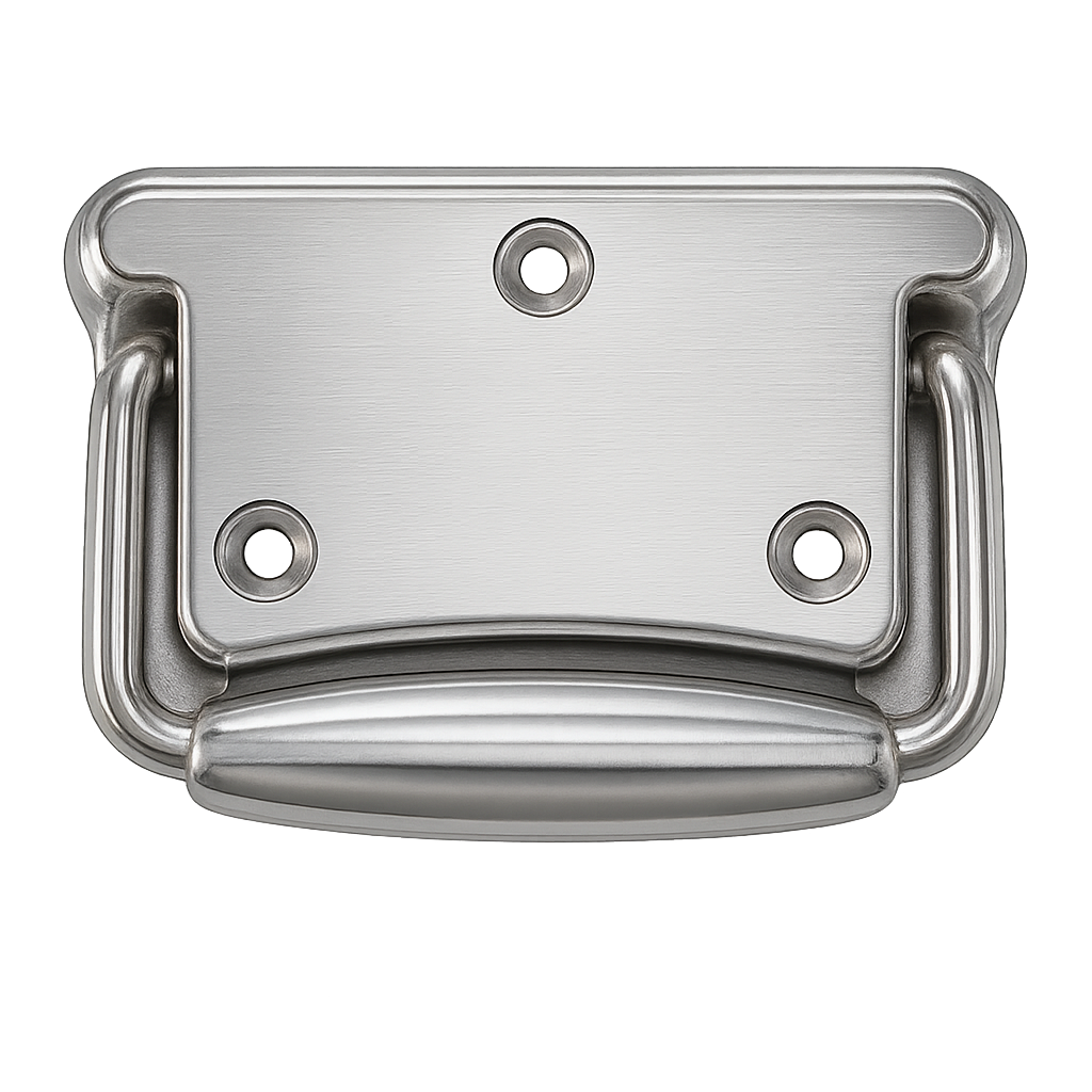 Chest Handle with Return Spring...Use Screw #10, Stops at 90 Degrees.